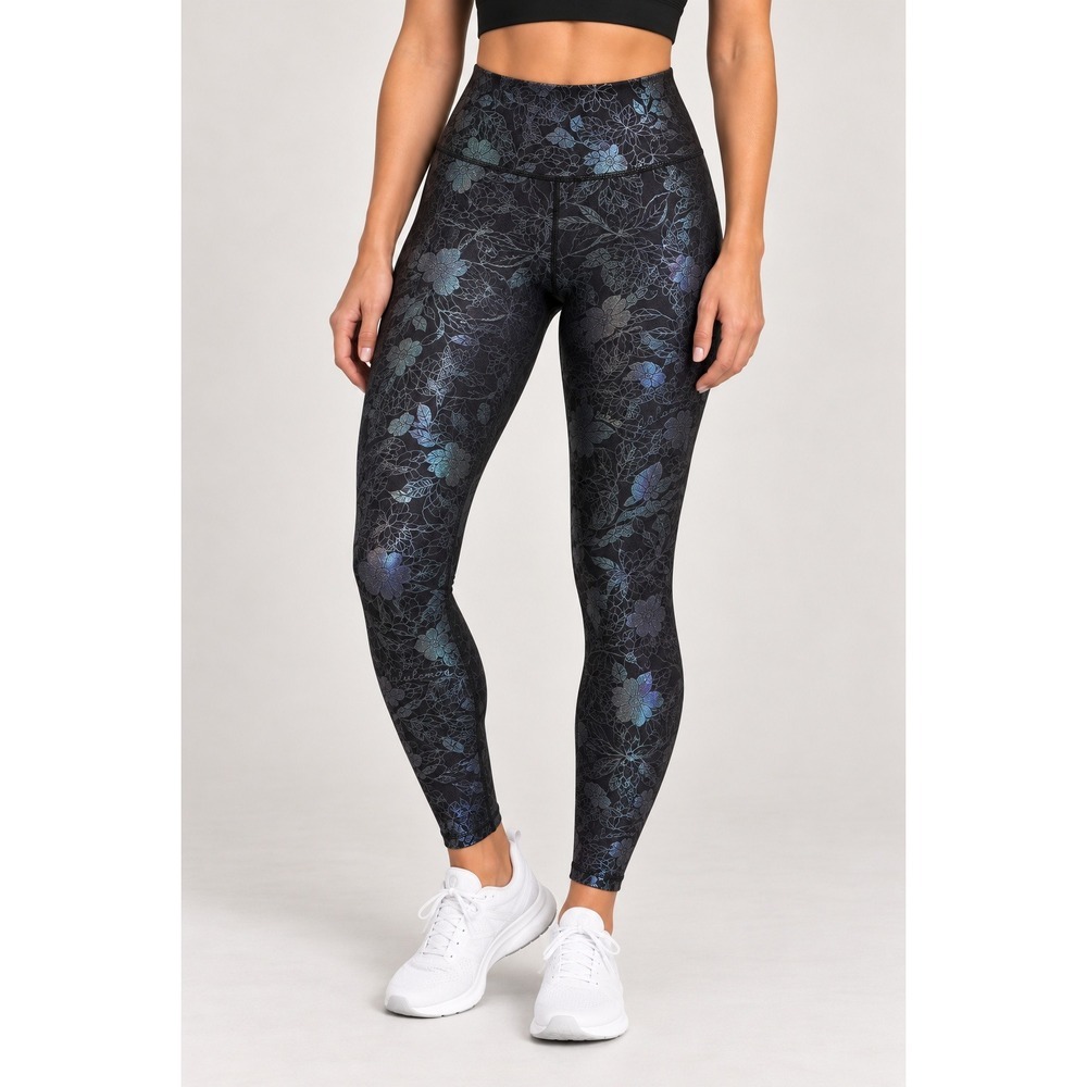 Lululemon Wunder Under High-Rise Tight 28 Logo Flourish Black Iridescent Foil 8